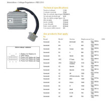 DZE РЕГУЛЯТОР НАПРУГИ KAWASAKI EL 250 '88-'89