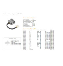 РЕГУЛЯТОР НАПРУГИ DZE KAWASAKI EL/EN/EX/GPZ/KZ/Z (SH530-12) (21066-1030) (SH530-12K,ESR140)