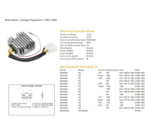 DZE РЕГУЛЯТОР НАПРУГИ KAWASAKI KZ550/650/750/1000 (ESR370,SH530-12K,21066-1008,RGU-406)
