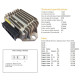 РЕГУЛЯТОР НАПРУГИ DZE PIAGIO VESPA 50/125/150/200 (OEM 348363-62 / 23811006450 / 460560) (12A)