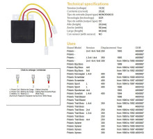 DZE РЕГУЛЯТОР НАПРУГИ POLARIS 250/300/350/400 (OEM-4060087,4060193) (ESR952)