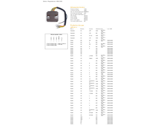 DZE РЕГУЛЯТОР НАПРУГИ SUZUKI GS 250/400/450/550/650/750/1000; GSX400/750/1000/1100 (ESR100,ESR090)