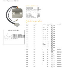 DZE РЕГУЛЯТОР НАПРУГИ SUZUKI GS 450E/S '84-'88; GS500 '84-'85; GS550 '83-'87; GS1100E/ES/G '82-'87; GSX1100E/Z/D '82- (ESR090,ESR100) (32800-34210) (ESR090)