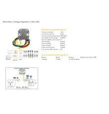 DZE РЕГУЛЯТОР НАПРУГИ УНІВЕРСАЛЬНИЙ MOSFET (50A) 7 КАБЕЛІВ (3X ЖОВТИЙ