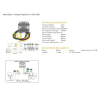 DZE РЕГУЛЯТОР НАПРУГИ УНІВЕРСАЛЬНИЙ MOSFET (50A) 7 КАБЕЛІВ (3X ЖОВТИЙ