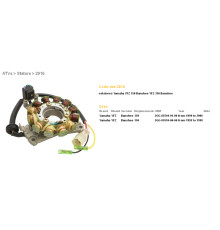 СТАТОР ОБМОТКИ ГЕНЕРАТОРА DZE YAMAHA YFZ 350 BANSHEE 95-06 КОМПЛЕКТ (OEM-3GG-85510-01-00, OEM-3GG-85510-00-00) (ESG870)