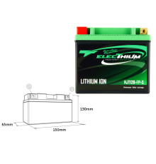 Electhium літій-іонний акумулятор з індикатором заряду hjt12b-fp-s (150x65x130) (yt12b-bs, yt14b-bs, yb16al-a2) (вага 1.1kg)