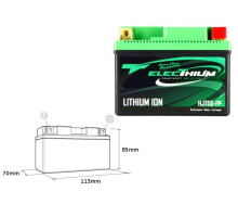 Electhium літій-іонний акумулятор з індикатором заряду hjt5s-fp (113x70x85) (ytz5s, ytx4l-bs, ytx5l-bs) (вага 0.5kg)