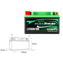 Electhium літій-іонний акумулятор з індикатором заряду hjtz14s-fp-s (145x87x94) (ytz12s, ytz14s) (вага 1,1 кг)