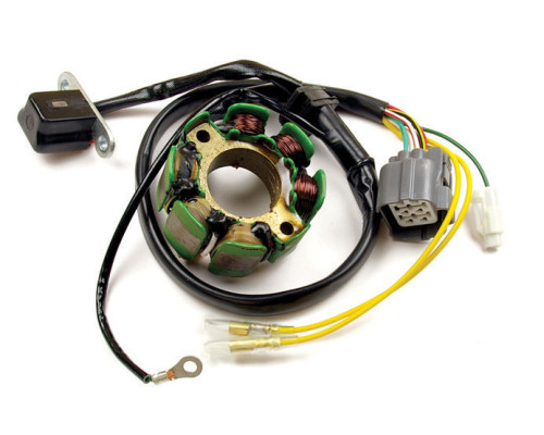 СТАТОР ОБМОТКИ ГЕНЕРАТОРА ELECTREX З ОГНЯМИ SUZUKI RMZ 250 (04-05), KAWASAKI KXF 250 (04-05) - ЗНЯТО З ПРОПОЗИЦІЇ