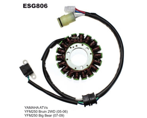 ОБМОТКА ГЕНЕРАТОРА ELECTROSPORT (СТАТОР) YAMAHA YFM 250 BIG BEAR (07-09), BRUIN (05-06)