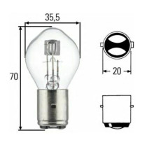 Hella bulb s2 45/40w 12v ba20d (лампочка)
