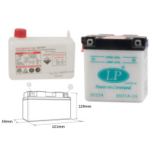 Батарея landport 6n11a-3a (md 6n11a-3a) 6v 11ah 120x60x128 (з електролітом) (4) ue2019/1148