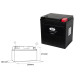 Батарея landport hvt-2 (mh hvt-2) 12v 30ah 169x131x174 heavy v-twin не обслуговується - заливається (підвищений крутний струм 400a) (правий +) (2)