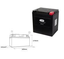 Батарея landport hvt-2 (mh hvt-2) 12v 30ah 169x131x174 heavy v-twin не обслуговується - заливається (підвищений крутний струм 400a) (правий +) (2)