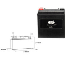 Батарея landport hvt-3 (mh hvt-3) 12v 14ah 148x86x144 heavy v-twin не обслуговується - заливається (підвищений круточний струм 220a) (правий +) (3)