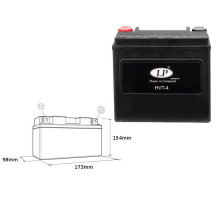 Батарея landport hvt-4 (mh hvt-4) 12v 22ah 173x98x154 heavy v-twin не обслуговується - заливається (підвищений круточний струм 325a) (правий +) (2)