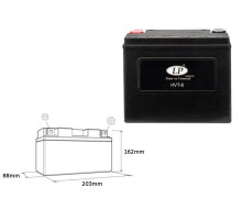 Акумулятор landport hvt-6 (mh hvt-6) 12v 23ah 203x88x162 heavy v-twin не обслуговується - залив (підвищений круточний струм 350a) (правий +) (2)