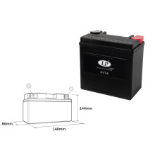 Батарея landport hvt-8 (mh hvt-8) 12v 14ah 148x86x144 heavy v-twin не обслуговується - заливається (підвищений круточний струм 220a) (лівий +) (3)