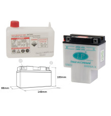 Батарея landport hyb16a-a (md hyb16a-a) 12v 16ah 151x91x182 можна обслуговуватися - електроліт окремо (2) ue2019/1148