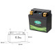 Landport lifepo4 літій-іонна батарея lfp01 (ml lfp01) (92x52x90) (25,6 wh) - oem еквівалент ktm, husqvarna (вага 500 г) (10)