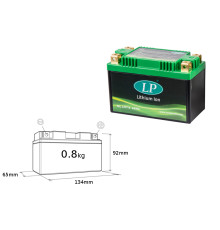 Landport lifepo4 lfp14 літій-іонна батарея (ml lfp14) (134x65x92) (ytz10s, ytz12s, ytz14s) (48 втг) (вага 800 г) (4)
