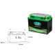 Landport lifepo4 lfp20 літій-іонна батарея (ml lfp20) (165x86x130) (ytx20bs, ytx20lbs, y50n18la2) (вага 1300 г) (6)