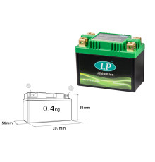 Landport lifepo4 lfp5 літій-іонна батарея (ml lfp5) (107x56x85) (ytx4lbs, ytx5lbs) (19,2 wh) (вага 400 г) (8) (oem ktm 79111 Racing053000)