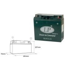 Landport аккумулятор sla12-22 (ms sla 12-22) 12v/22ah герметичний bmw (+4ah) 180x75x165 не обслуговується - залив (2)