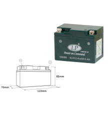 Акумулятор landport sla12-4s (ms sla 12-4s) (ytx4l-bs) 12v 5ah (113x69x85mm) не обслуговується - заливаний (10)
