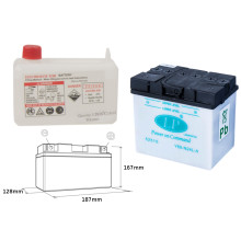 Батарея landport y60-n24l-a (md l60-n24l-a) 12v 24ah 185x125x176 можна обслуговуватися - електроліт окремо (2) ue2019/1148
