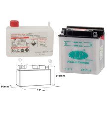 Батарея landport yb10l-b (md lb10l-b) 12v 11ah 134x90x145 можна обслуговуватися - електроліт окремо (4) eu2019/1148