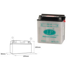 Батарея landport yb10l-b2 (mb lb10l-b2) 12v 11ah 136x91x146 обслуговується - без електроліту (5)