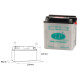 Батарея landport yb10l-b2 (mb lb10l-b2) 12v 11ah 136x91x146 обслуговується - без електроліту (5)
