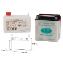 Батарея landport yb10l-b2 (md lb10l-b2) 12v 11ah 136x91x146 можна обслуговуватися - електроліт окремо (4) eu2019/1148