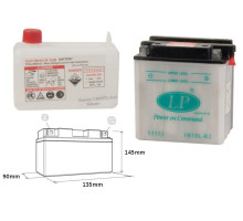 Батарея landport yb10l-b2 (md lb10l-b2) 12v 11ah 136x91x146 можна обслуговуватися - електроліт окремо (4) eu2019/1148
