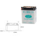Батарея landport yb12al-a (mb lb12al-a) 12v 12ah 135x81x161 (gb12ala) обслуговується - без електроліту (5)