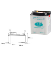 Батарея landport yb14l-b2 (mb lb14l-b2) 12v 14ah 135x91x167 обслуговується - без електроліту (5)