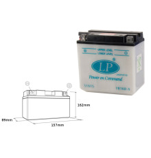 Батарея landport yb16b-a (mb lb16b-a) 12v 16ah (160x90x158) обслуговується - без електроліту (5)