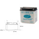 Батарея landport yb16b-a (mb lb16b-a) 12v 16ah (160x90x158) обслуговується - без електроліту (5)