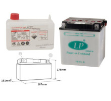 Батарея landport yb30l-b (md lb30l-b) 12v 30ah 168x132x176 harley davidson, polaris 600/700 можна обслуговуватися - електроліт окремо (4) ue2019/1148