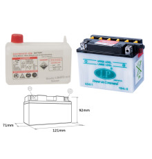 Батарея landport yb4l-b (md lb4l-b) 12v 4ah 121x71x93 (gb4lb) можна обслуговуватися - електроліт окремо (4) eu2019/1148