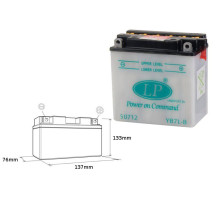 Landport батарея yb7l-b (mb lb7l-b) 12v 8ah 137x76x134 обслуговується - без електроліту (5)