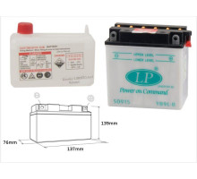 Батарея landport yb9l-b (md lb9l-b) 12v 9ah 137x76x140 (12n9-3b) можна обслуговуватися - електроліт окремо (4) ue2019/1148