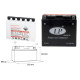 Батарея landport yt12b-bs (ma lt12b-bs) 12v 11ah 151x70x130 не обслуговується - електроліт окремо (4) ue2019/1148