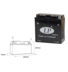 Акумулятор landport yt14b-4 (ms lt14b-4) 12v 12ah 150x69x145 не обслуговується - затоплений (6) (175a)