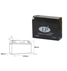 Акумулятор landport yt4b-5 (ms lt4b-5) 12v 2.5ah 114x39x86 не обслуговується - залитий (15)