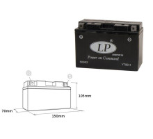 Батарея landport yt9b-4 (ms lt9b-4) 12v 8ah 150x69x105 не обслуговується - залит (6)
