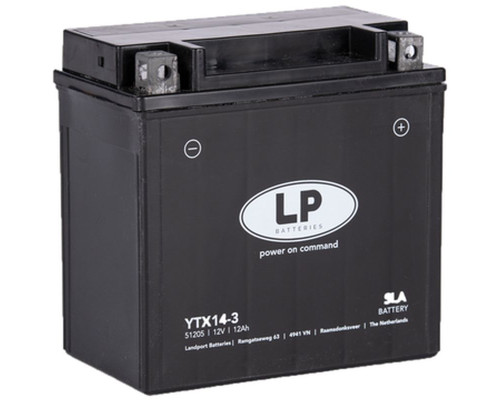 Акумулятор landport ytx14-3 (ms ltx14-3) 12v 12ah (150x87x146mm) sla не потребує обслуговування - залив (4)