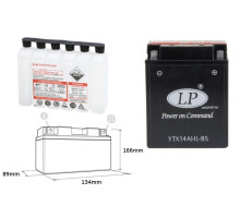 Landport батарея ytx14ahl-bs (ma ltx14ahl-bs) 12v 12ah 134x89x166 (arctic cat, moto guzzi) не обслуговується - електроліт окремо (4) ue2019/1148
